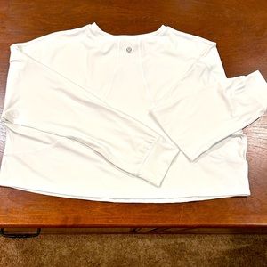 Lululemon crop cotton long sleeve  tee